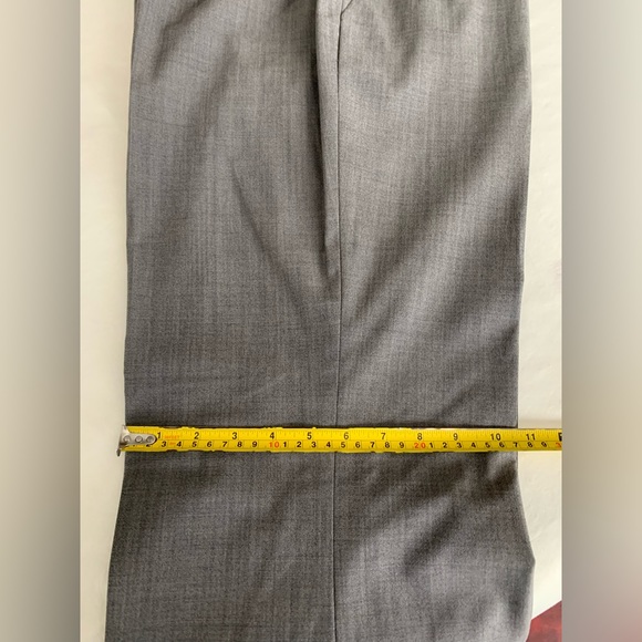 Banana Republic Light gray 70% fine wool blend straight pants lined pocket US 14 - Picture 12 of 16